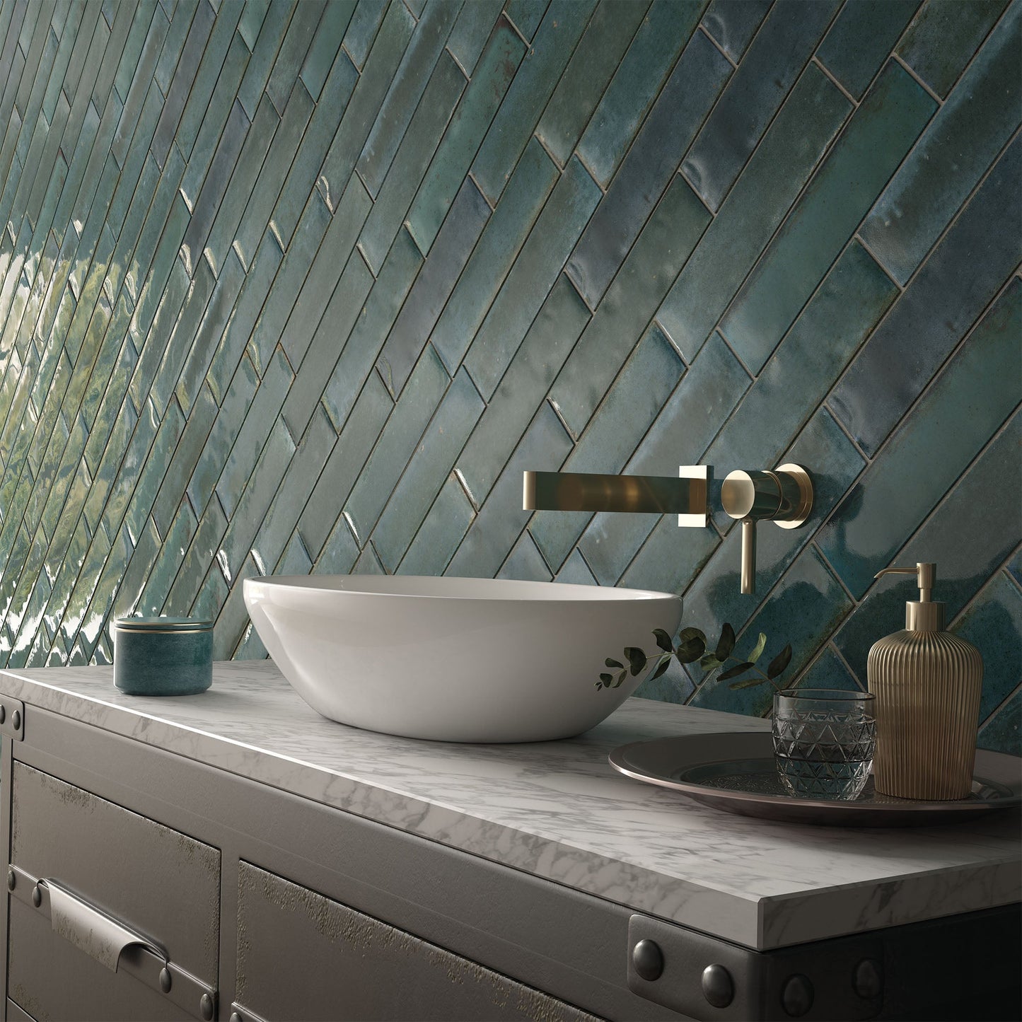 Blue Gloss - Aura Smooth Ceramic Wall Tile Sample