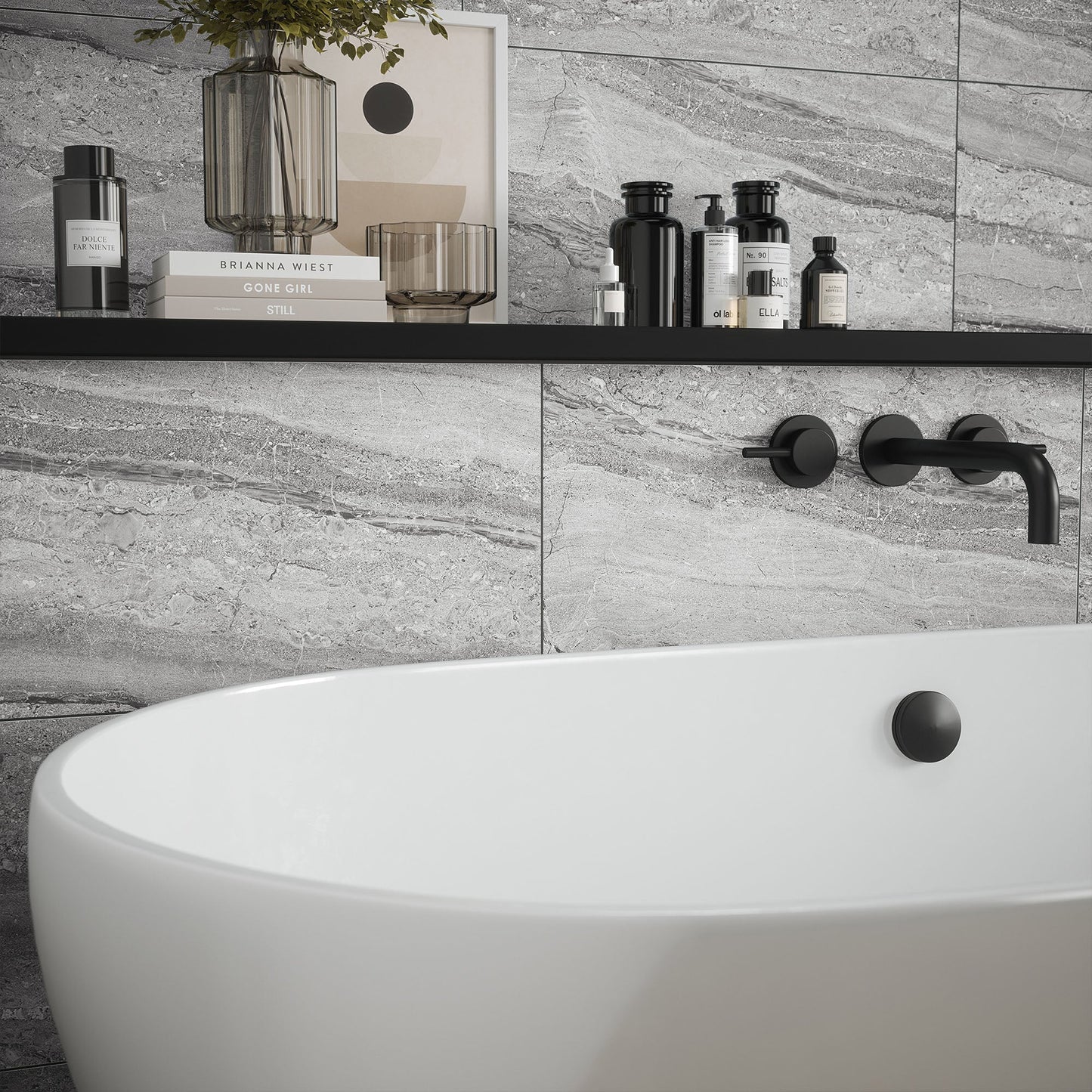 Grey Matt - Arden Smooth Ceramic Wall Tile Sample
