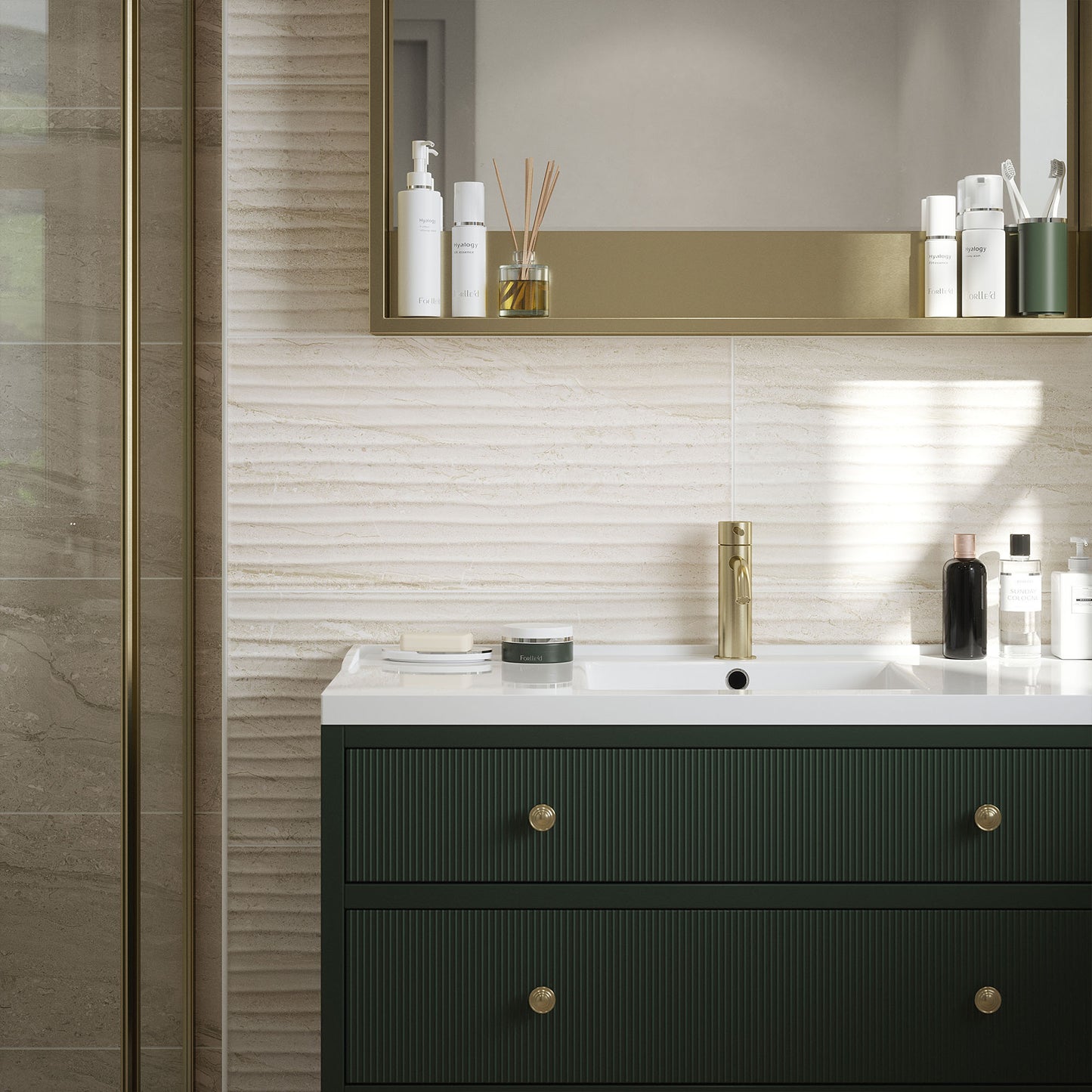 Beige Matt - Arden Textured Ceramic Wall Tile Sample