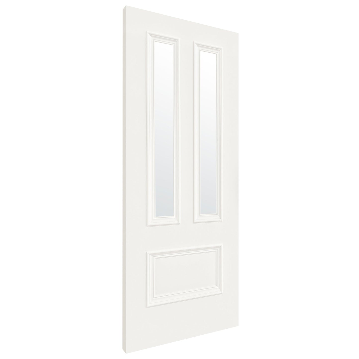 White Internal Fully Finished Clear Glass Belgravia 3 Panel Door