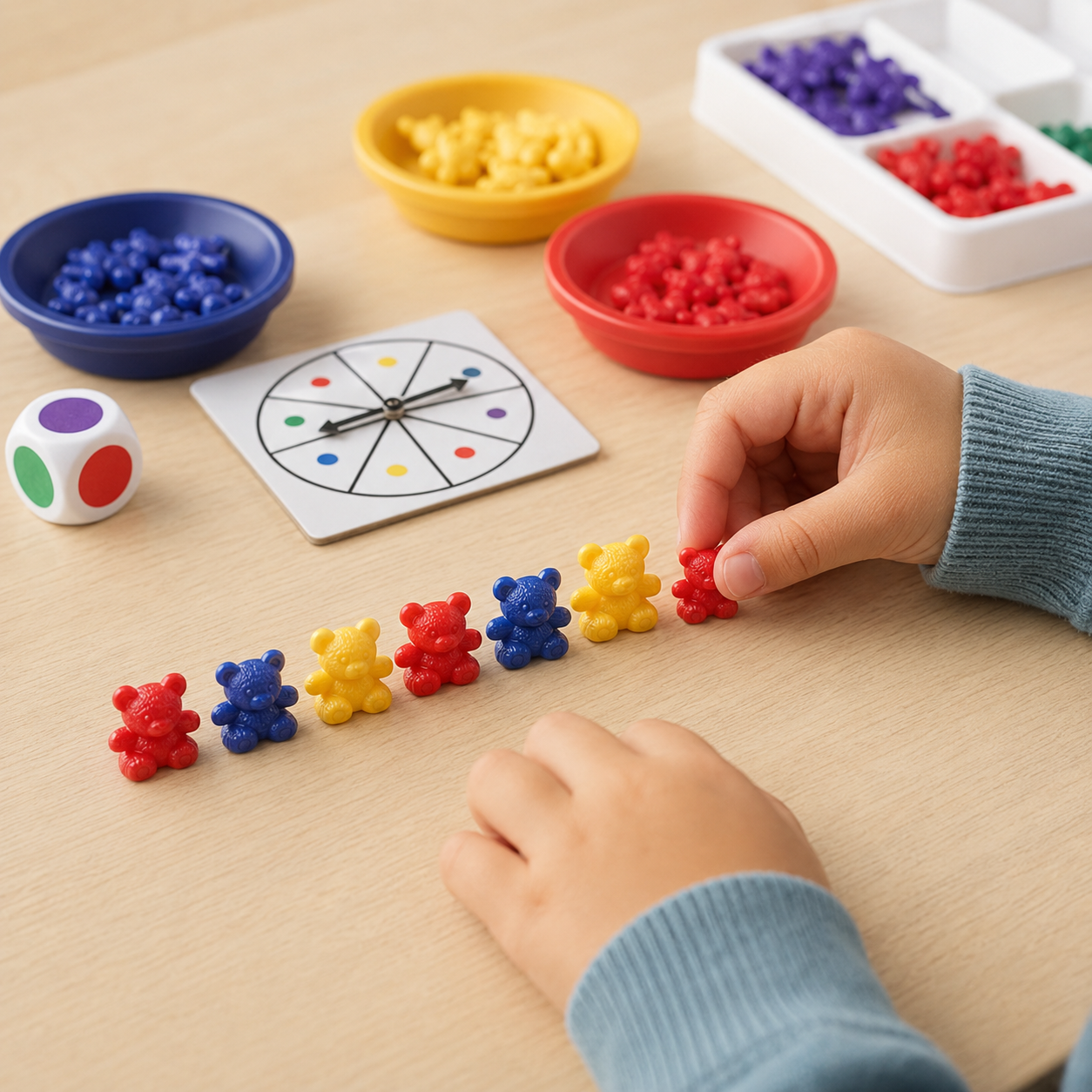 Three Bear Family Sort, Pattern & Play Activity Set