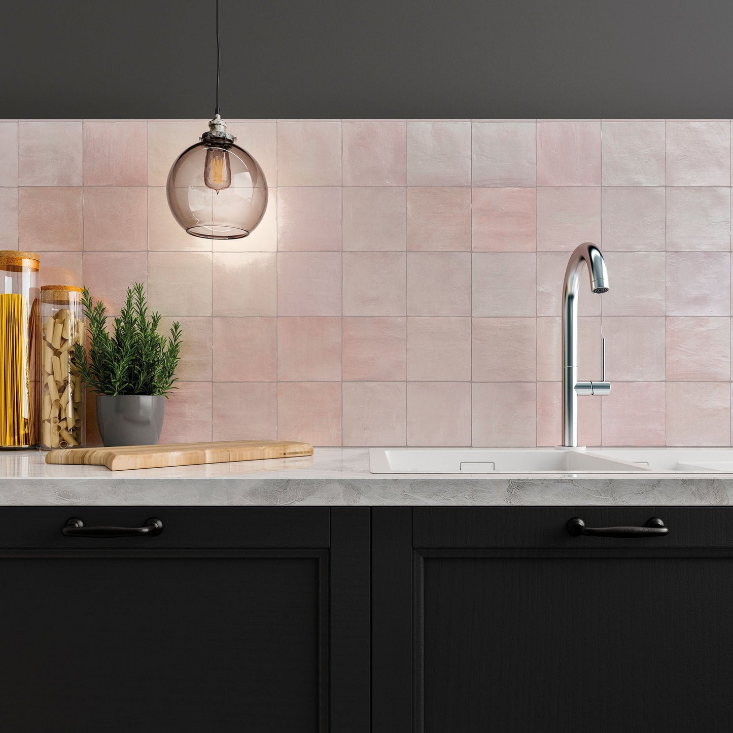 Blush Pink Gloss - Vivid Smooth Ceramic Wall Tile
