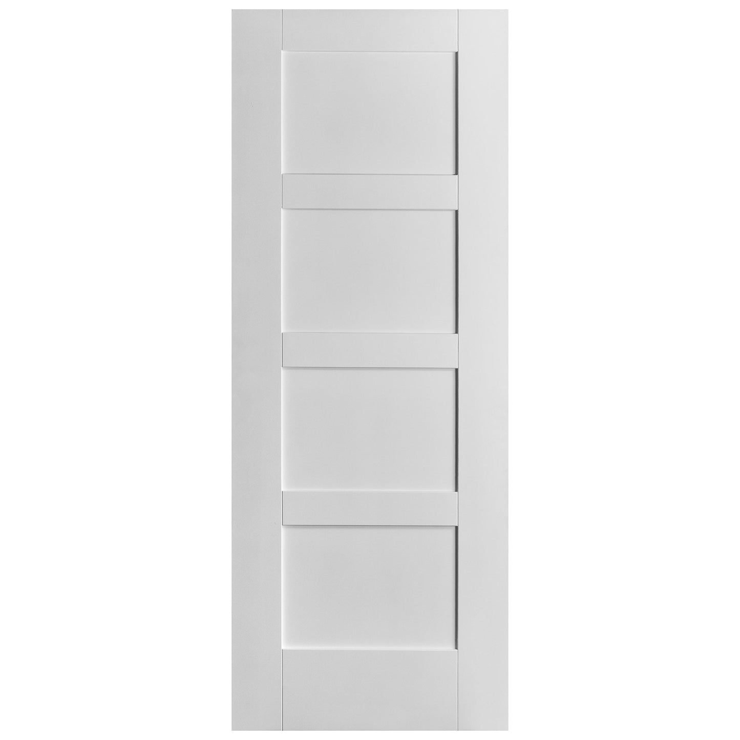 B-Grade White Internal Primed Flat Shaker 4 Panel FD30 Fire Door
