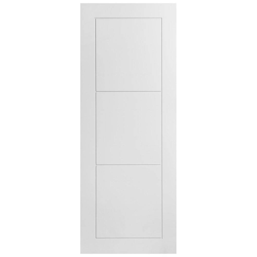 B-Grade White Internal Primed 3 Panel Temple Door