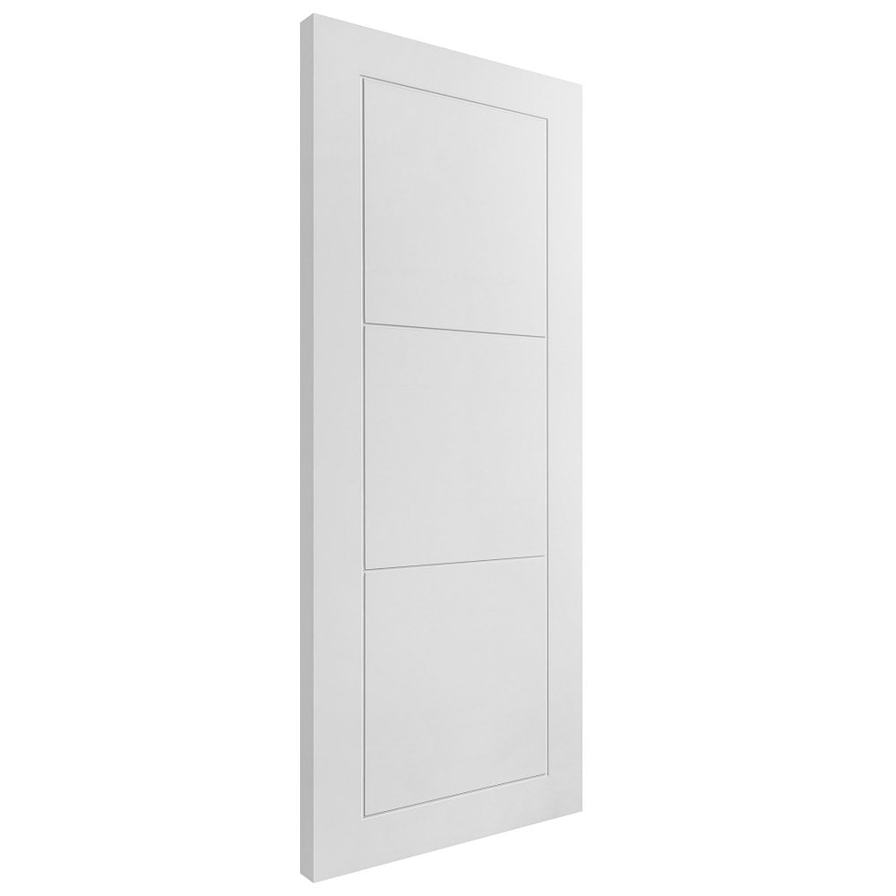 B-Grade White Internal Primed 3 Panel Temple Door