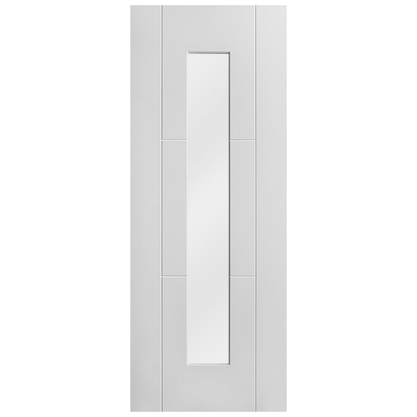 B-Grade White Internal Primed Trent 1 Light Obscure Glass Door
