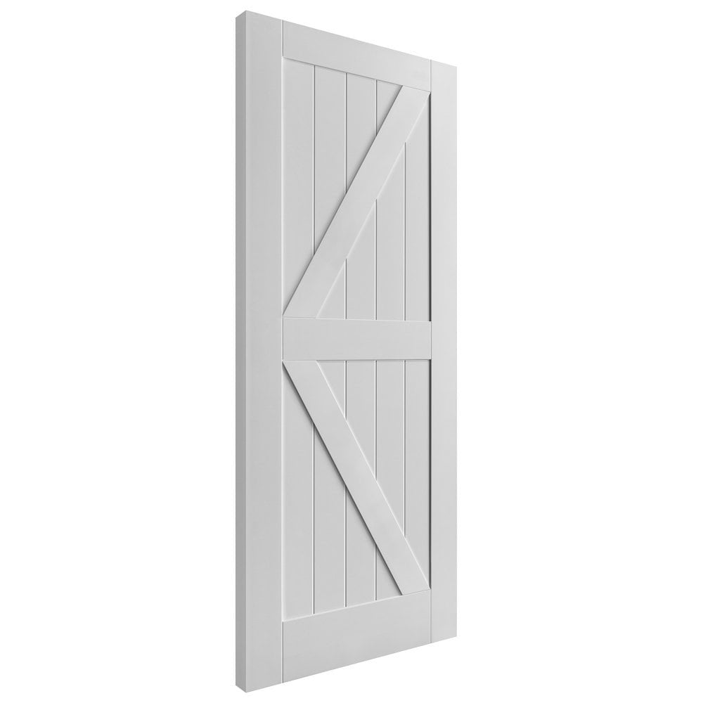 B-Grade White Internal Primed Barn FLB FD30 Fire Door