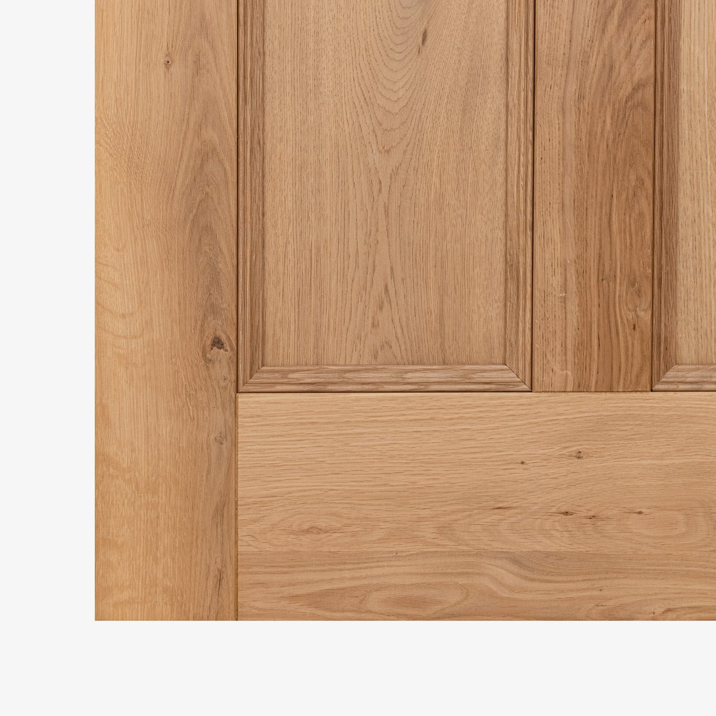 B-Grade Internal Fully Finished Rustic Oak Victorian 2 Light Clear Glazed Door