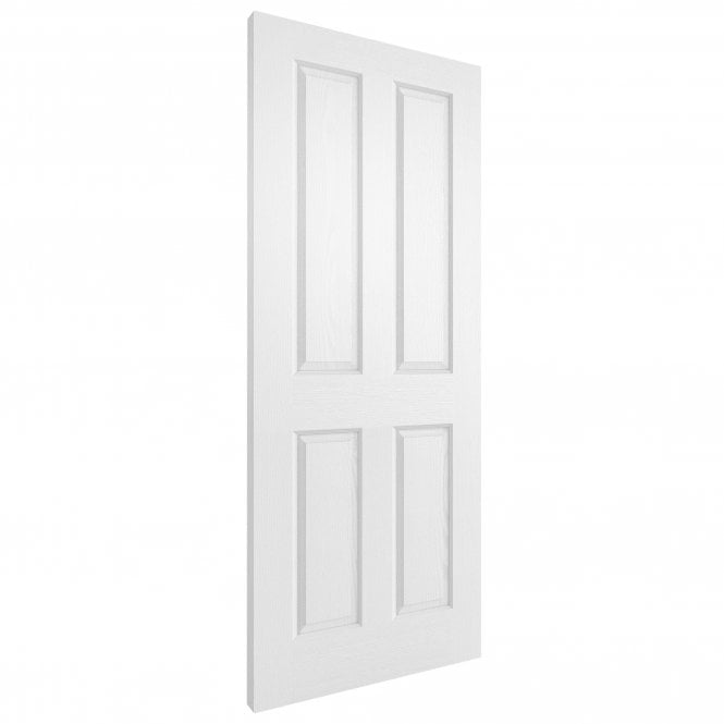 B-Grade White Internal Fully Finished Lifestyle Textured 4 Panel Square Top Door