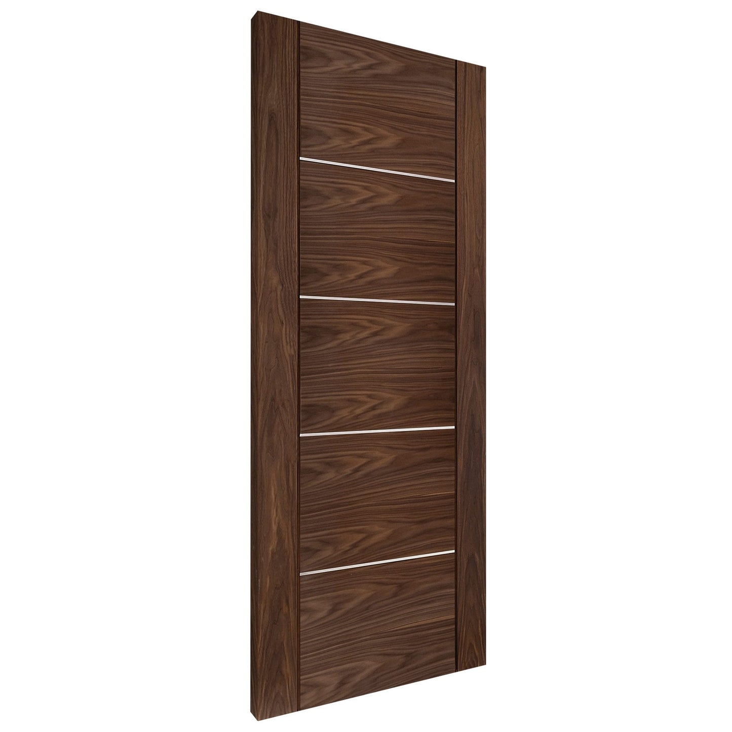 B-Grade Internal Walnut Fully Finished Venice 5 Panel Door