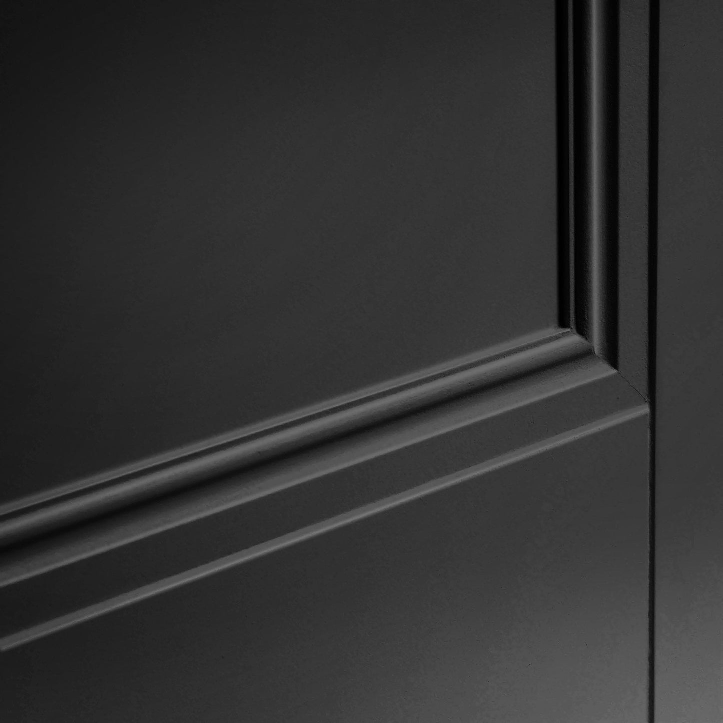 B-Grade Black Internal Fully Finished Elegance Henley 2 Panel 1 Light Clear Glass Door