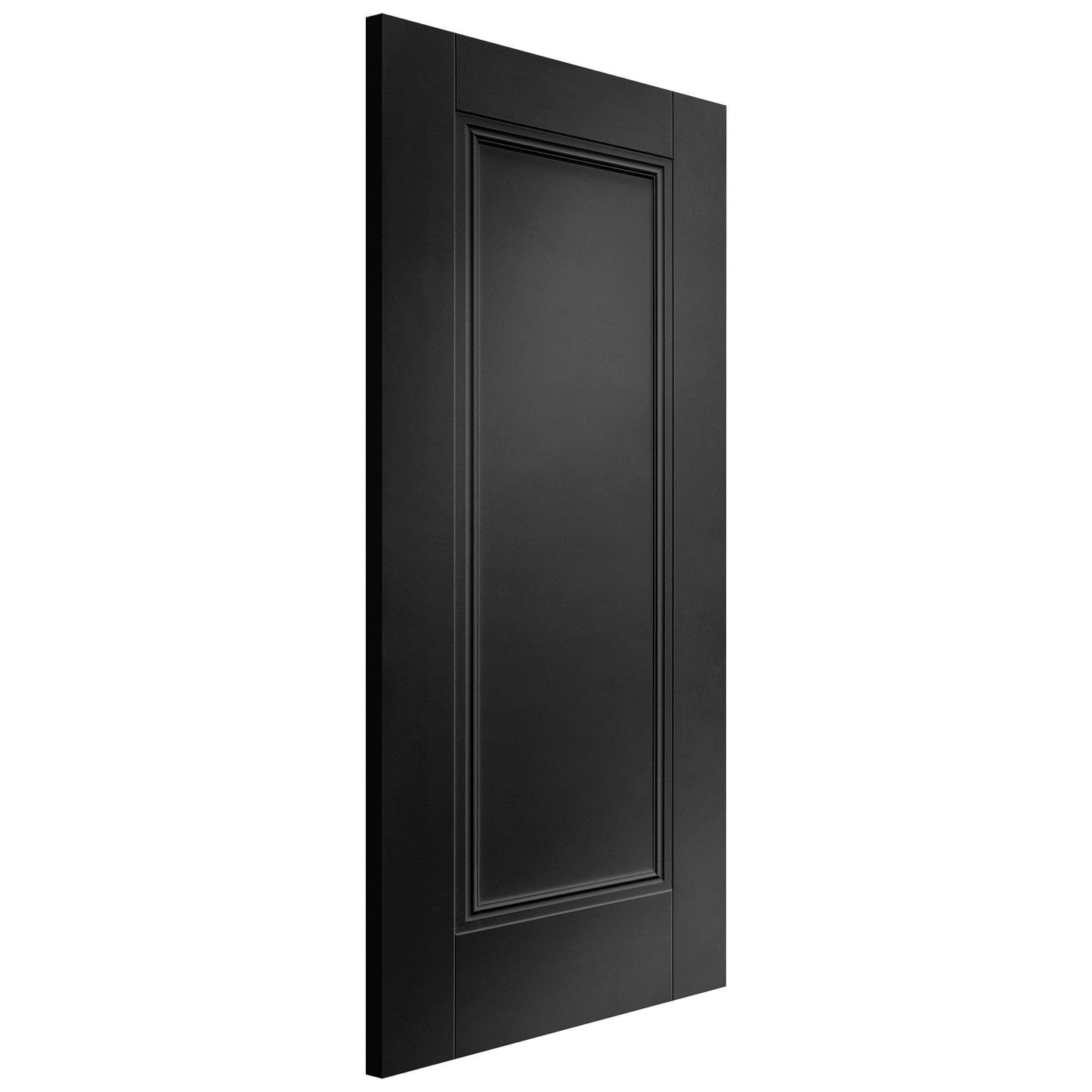 B-Grade Jet Black Internal Fully Finished 3 Light Obscure Glass Industrial Studio Door