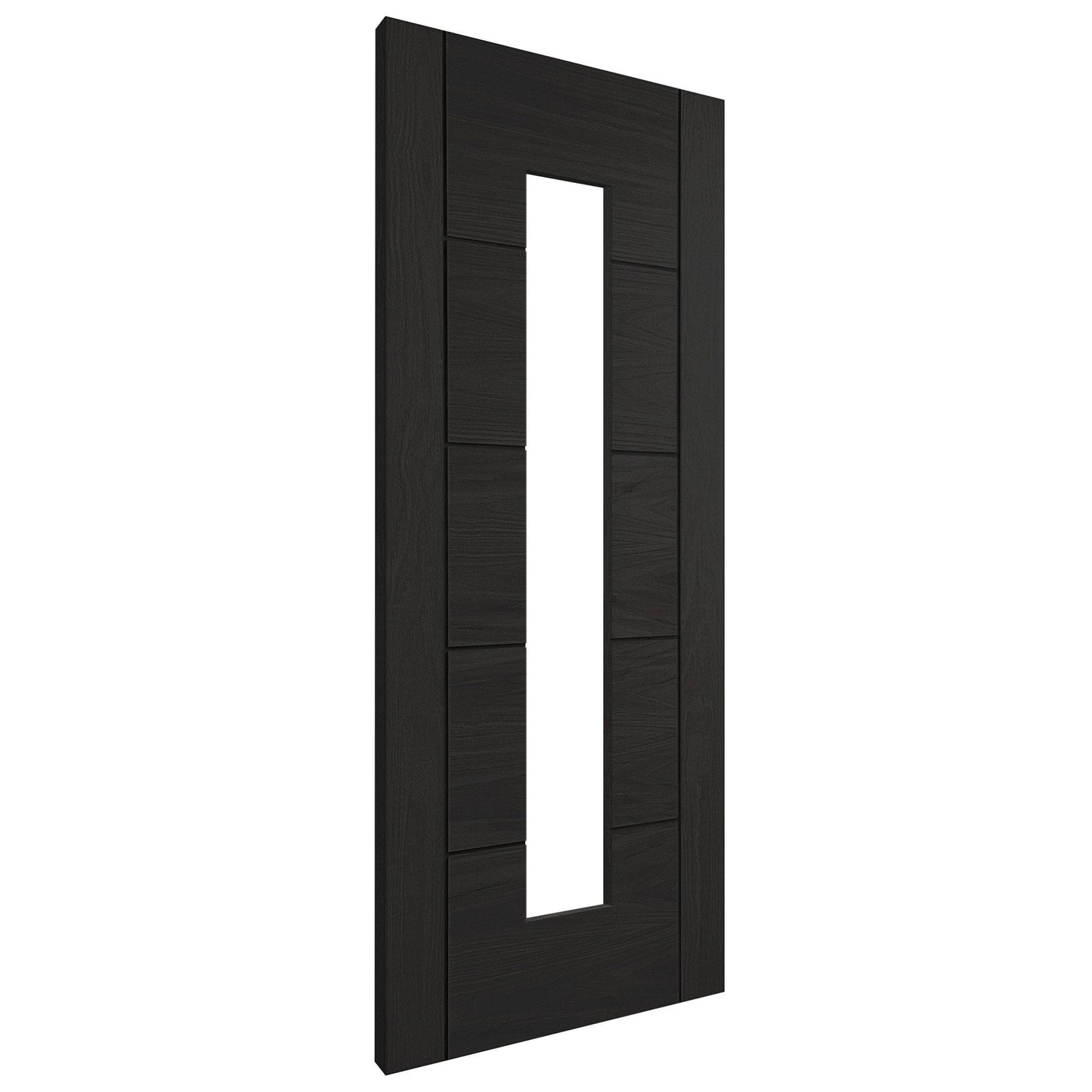 B-Grade Black Internal Fully Finished Oak Parma 1 Light Clear Glass Door