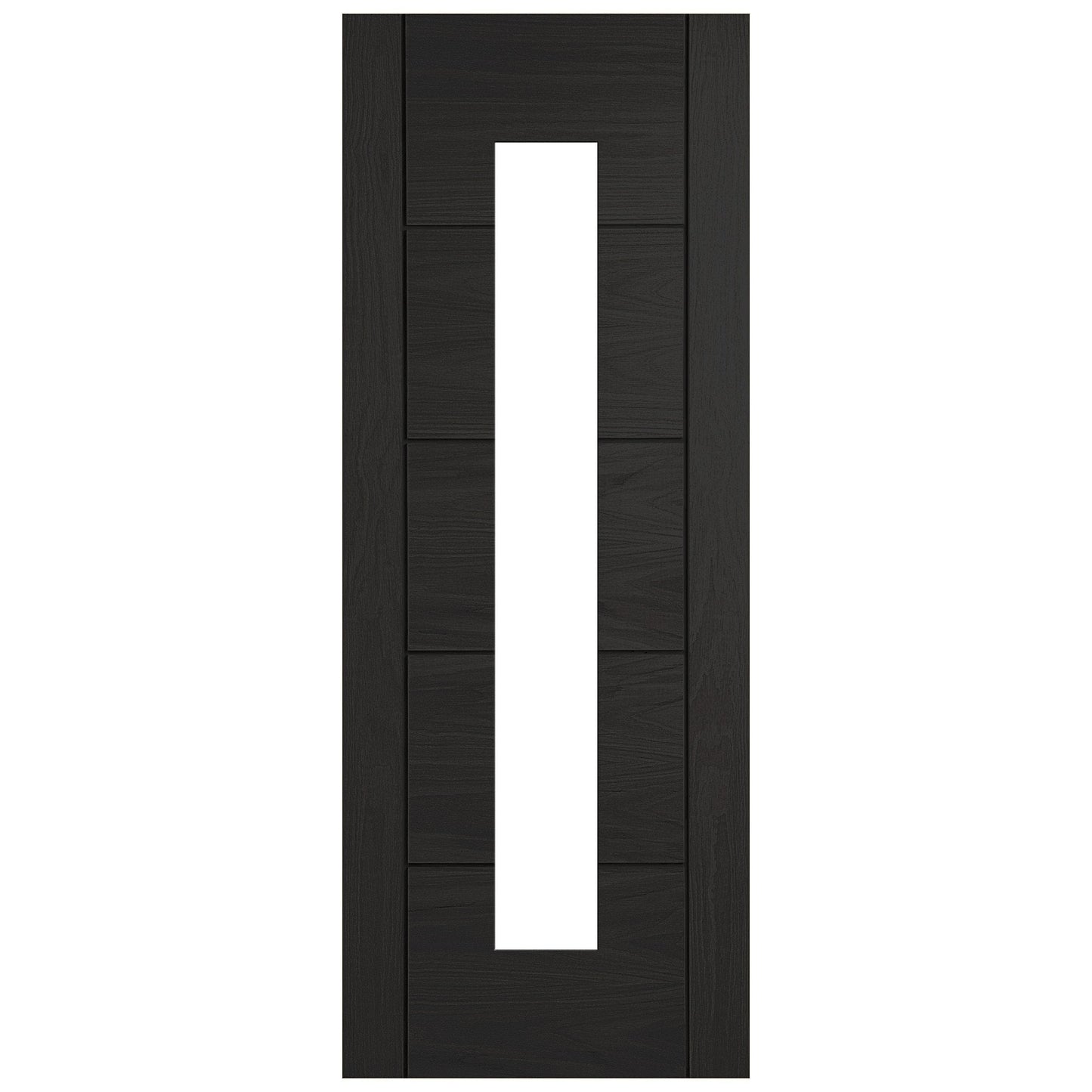 B-Grade Black Internal Fully Finished Oak Parma 1 Light Clear Glass Door