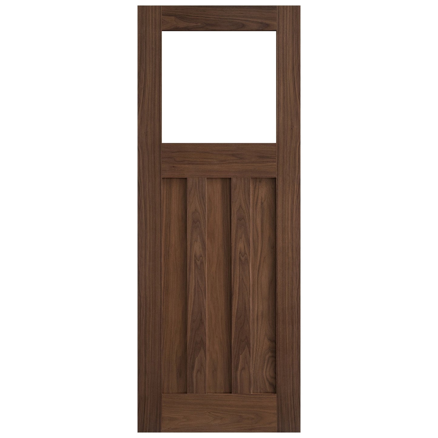 B-Grade Internal Walnut Fully Finished 1 Light Clear Glass DX Door