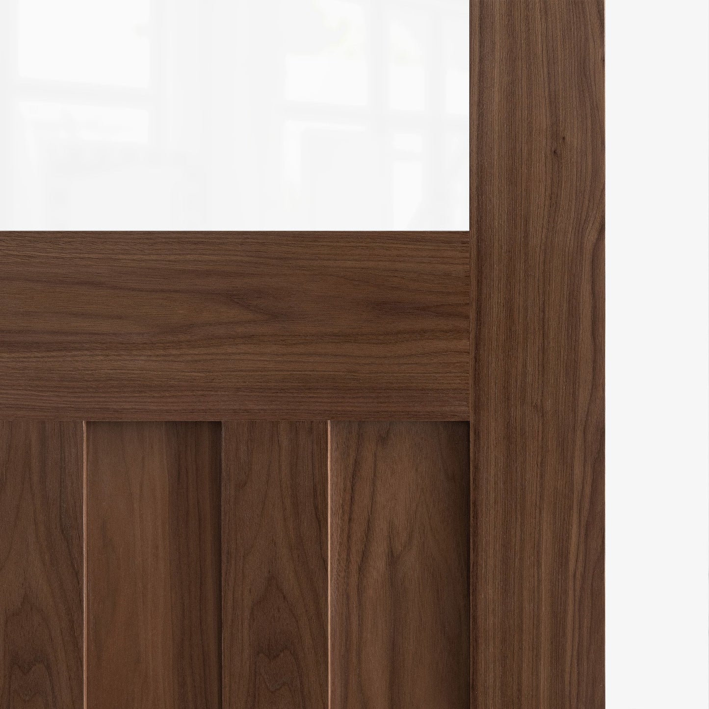 B-Grade Internal Walnut Fully Finished 1 Light Clear Glass DX Door