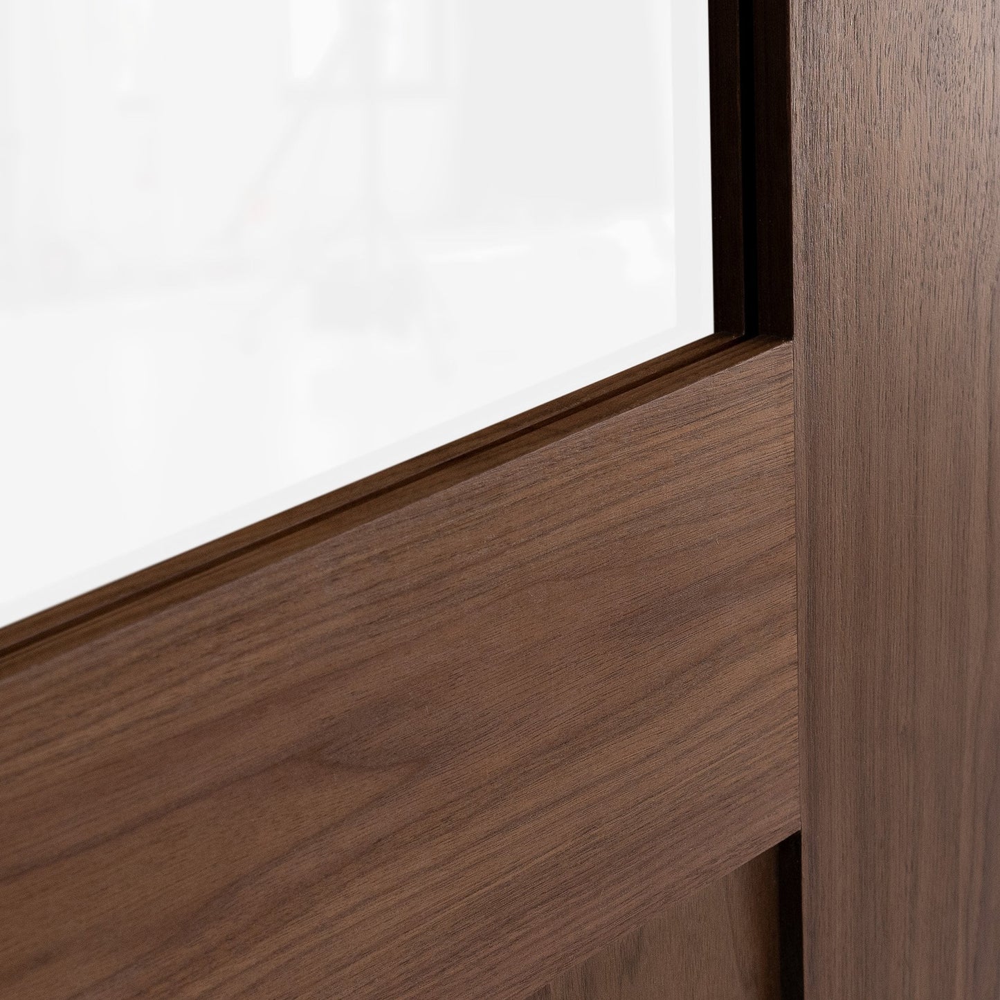 B-Grade Internal Walnut Fully Finished 1 Light Clear Glass DX Door