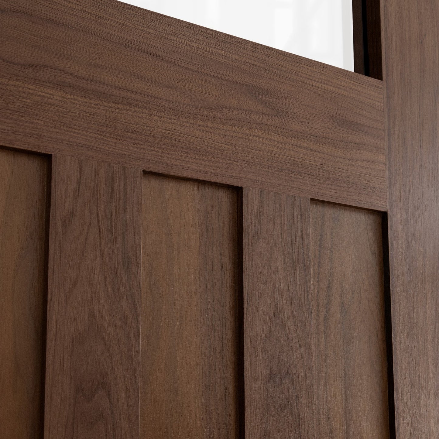 B-Grade Internal Walnut Fully Finished 1 Light Clear Glass DX Door