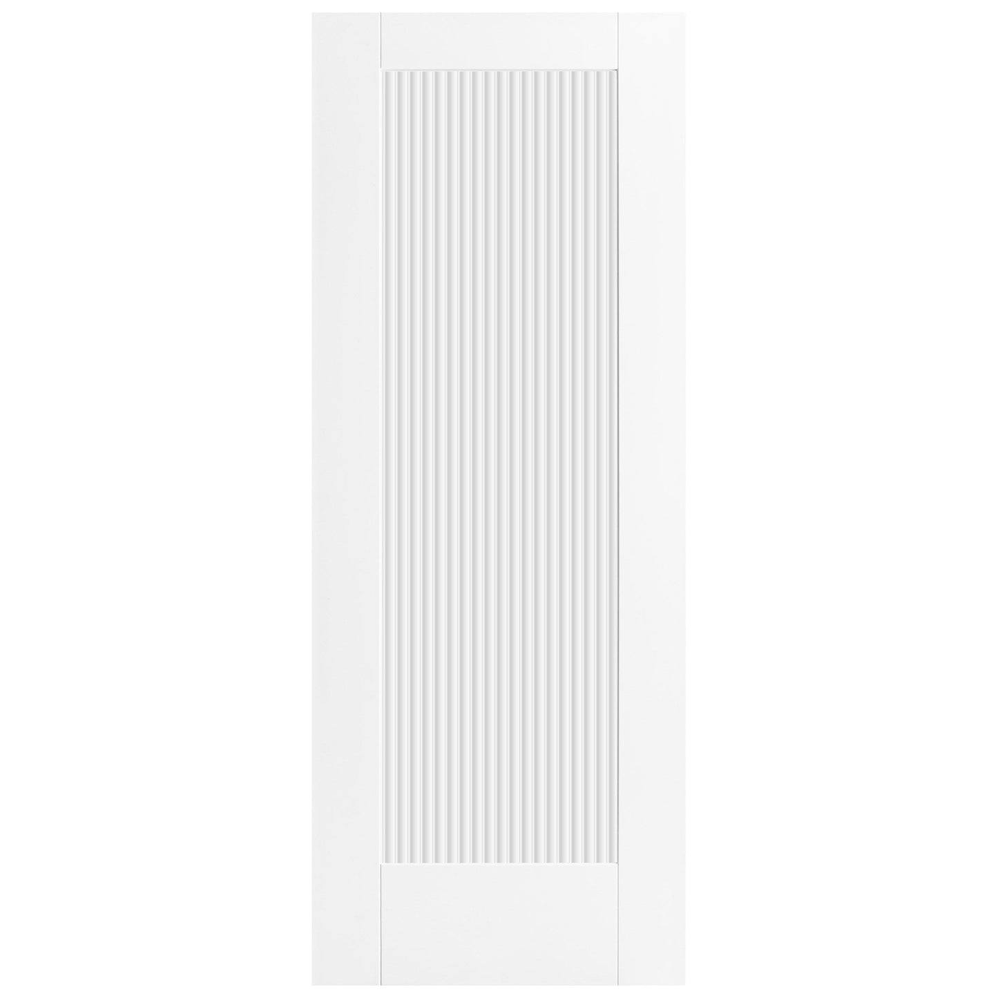 B-Grade White Internal Primed Pattern 10 1 Light Reeded Glass Door