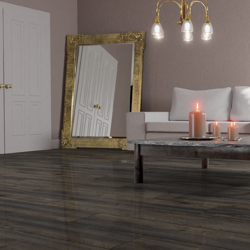 Ravine Oak - Lustre 8mm High Gloss Laminate Flooring