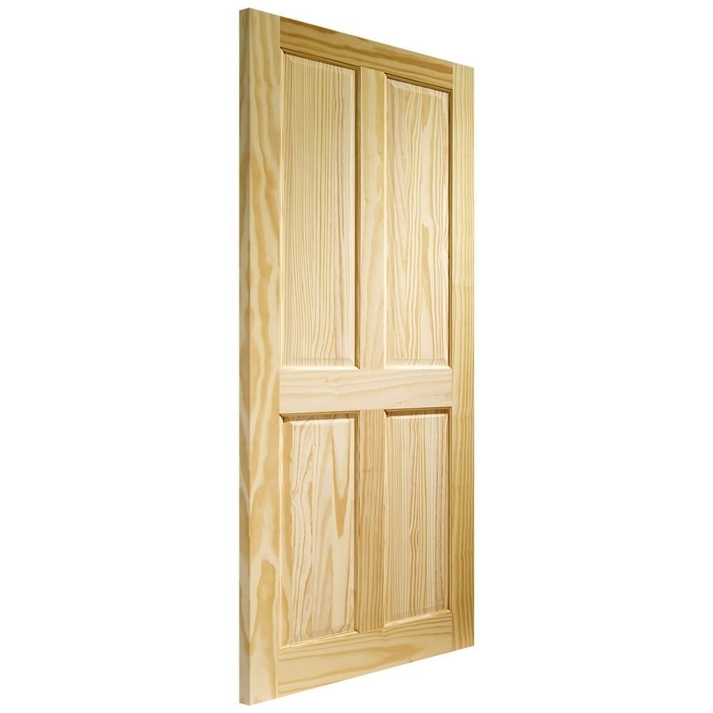 B-Grade Clear Pine Internal Unfinished Malton 4 Panel Door
