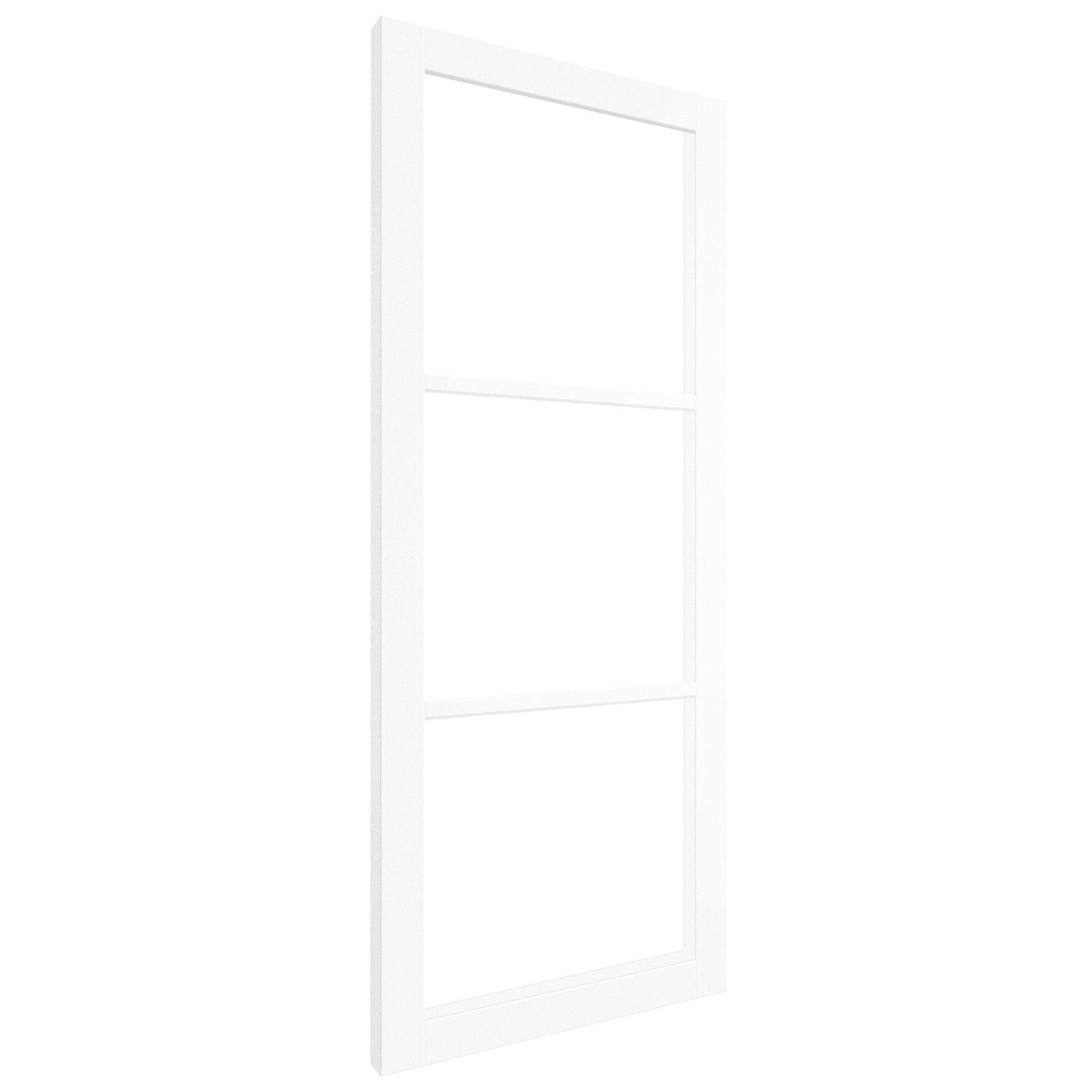B-Grade Internal Primed Studio Industrial 3 Light Clear Glass Door