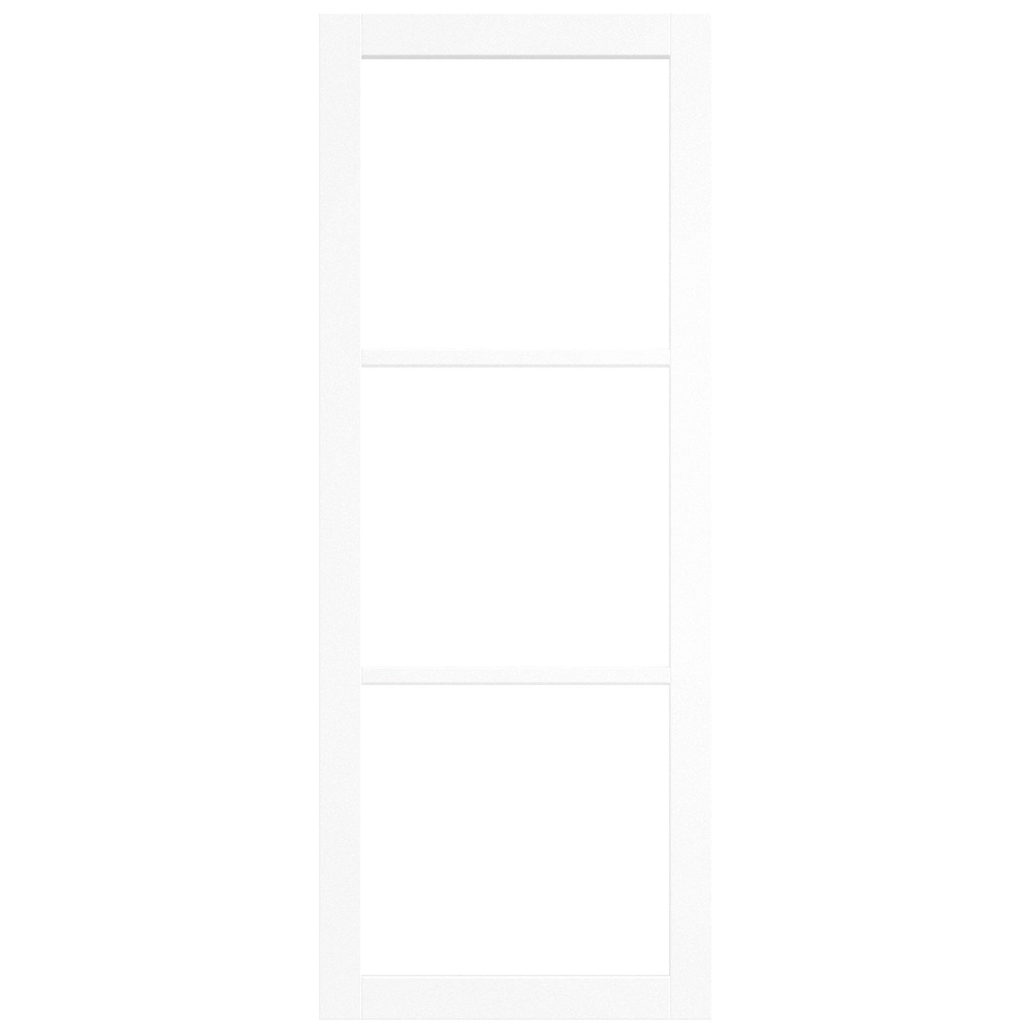 B-Grade Internal Primed Studio Industrial 3 Light Clear Glass Door