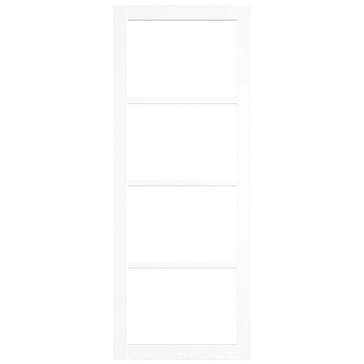 B-Grade Internal Primed Studio Industrial 4 Light Clear Glass Door