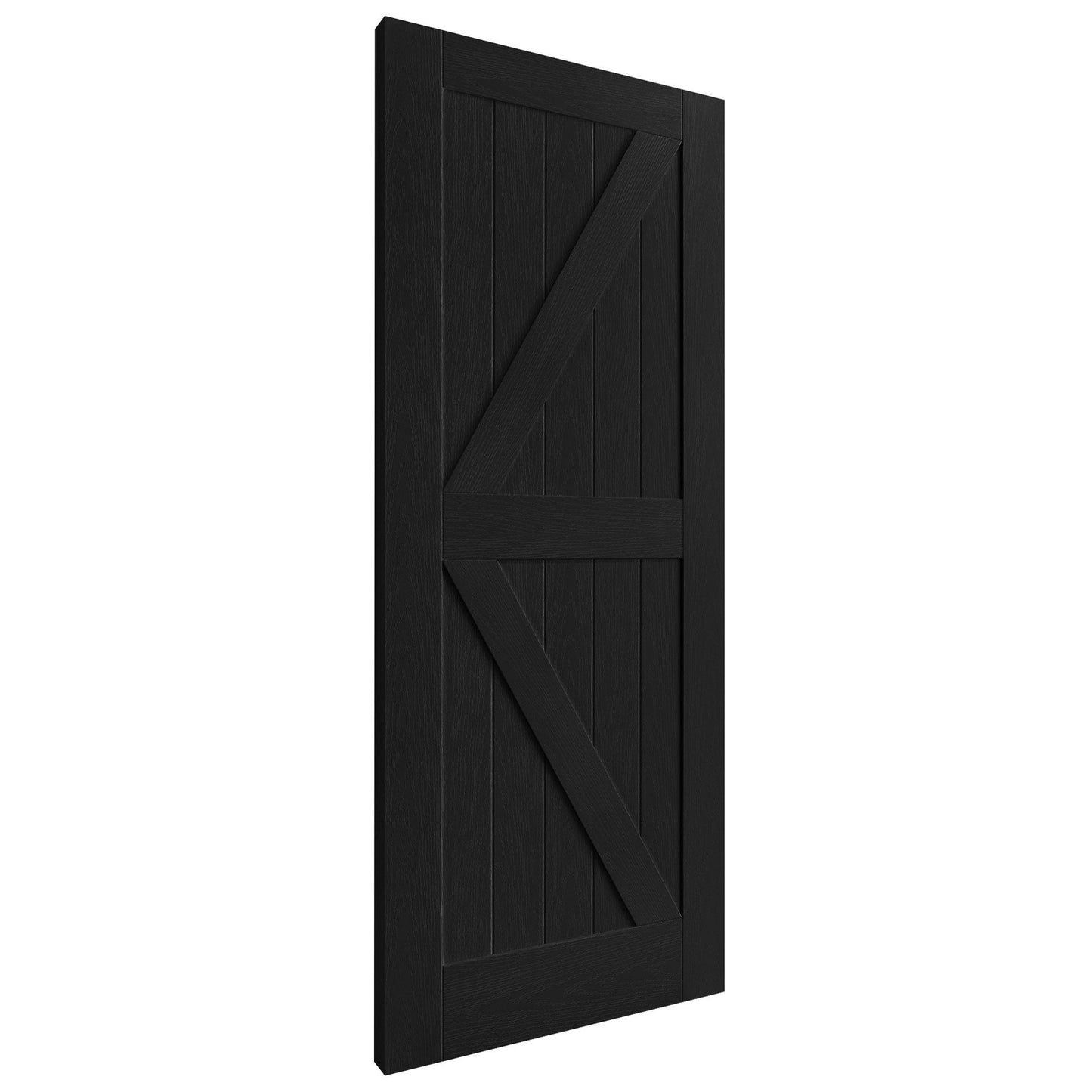 B-Grade Black Internal Fully Finished Oak Barn Door
