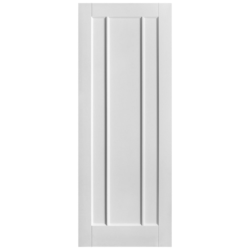 B-Grade White Internal Primed Toledo 3 Panel Door