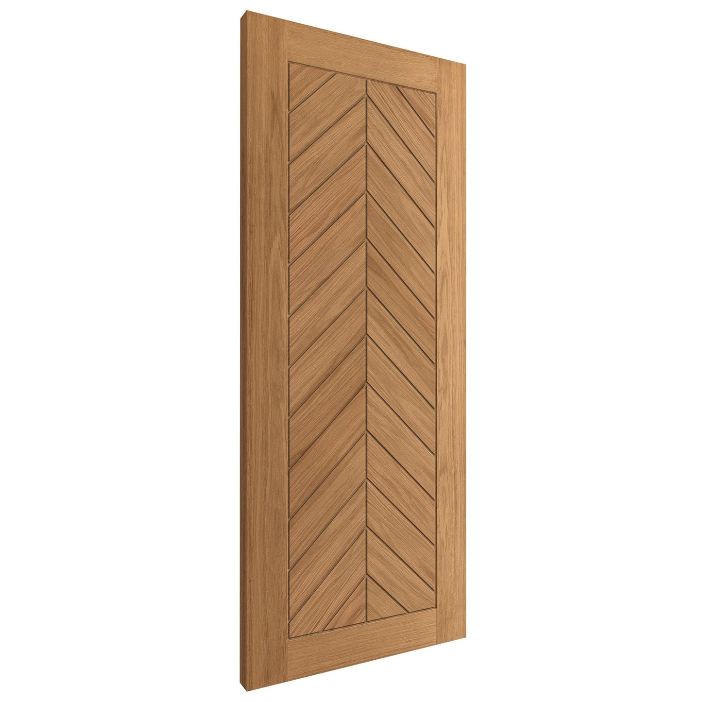 B-Grade Oak Internal Fully Finished Chevron FD30 Fire Door