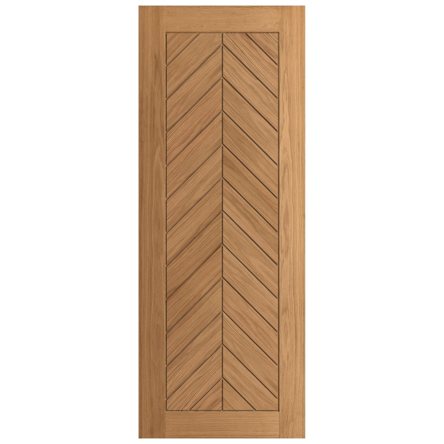B-Grade Oak Internal Fully Finished Chevron FD30 Fire Door