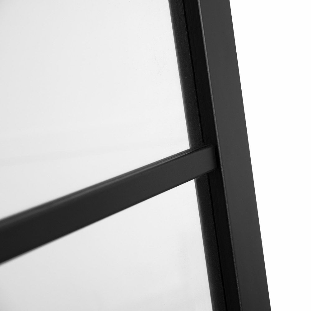B-Grade Jet Black Internal Fully Finished 3 Light Clear Glass Industrial Studio Door