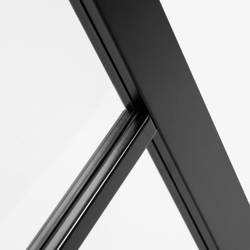 B-Grade Jet Black Internal Fully Finished 4 Light Clear Glass Industrial Studio Door