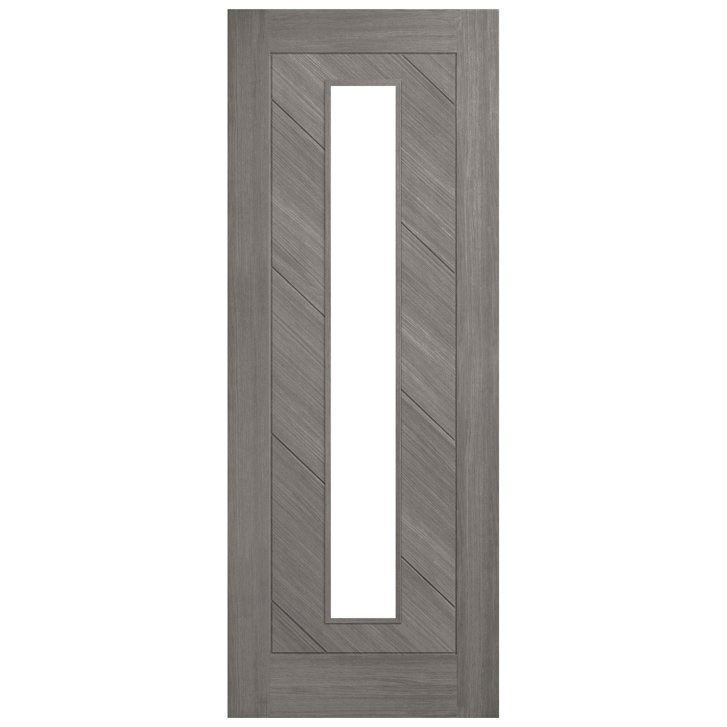 B-Grade Light Grey Internal Fully Finished Endure Laminate Stockholm Clear Glass Door