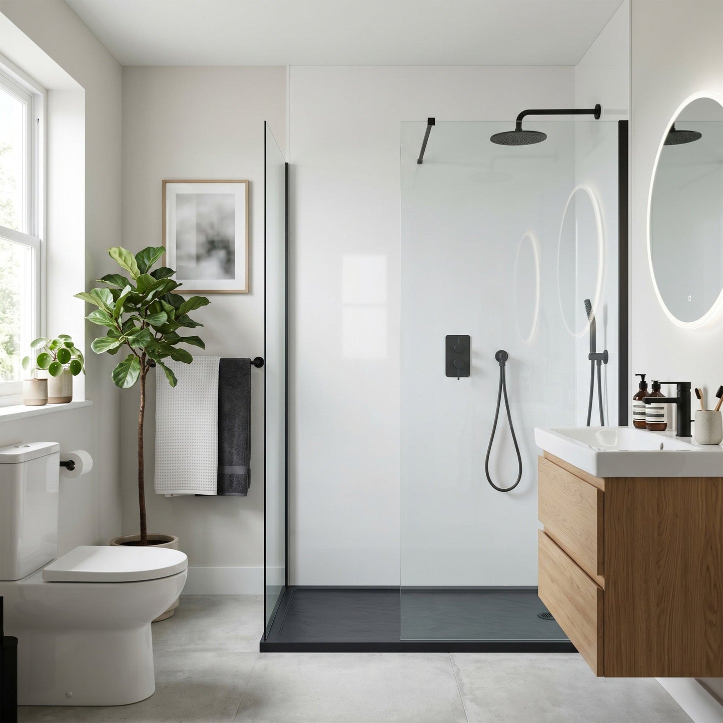 Gloss White - 2420 x 1200mm Postformed Waterproof Wall Panelling