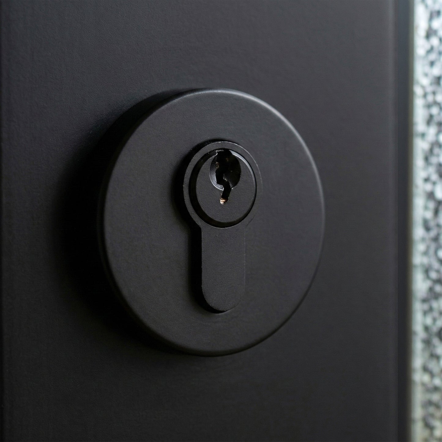 50mm 3 key 5 pin Euro key cylinder - Black