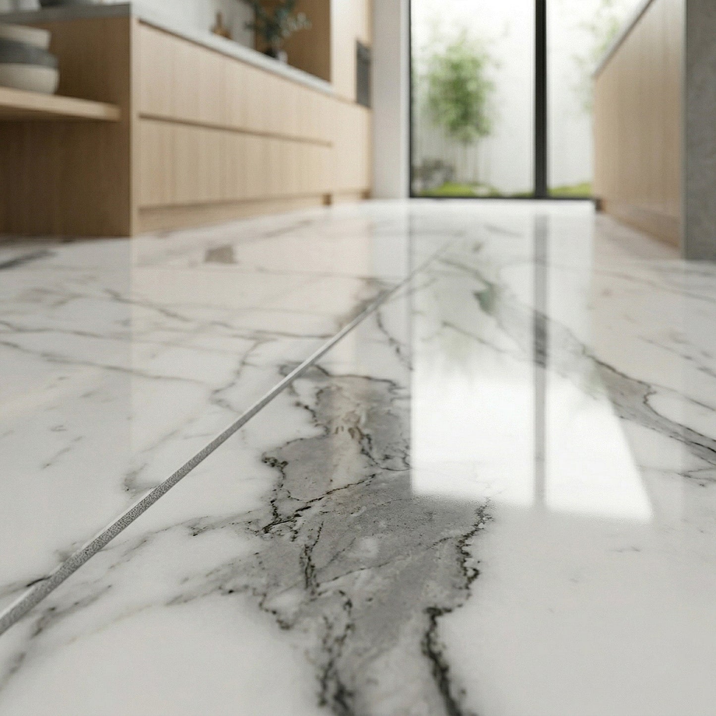 Marble Sarzana - Lustre Stone 8mm High Gloss Laminate Sample