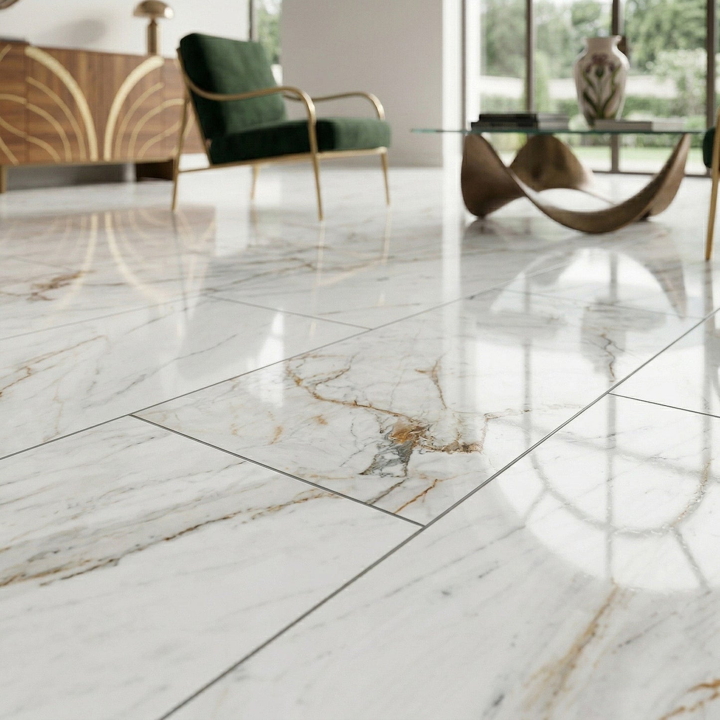 Marble Arcola - Lustre Stone 8mm High Gloss Laminate Sample