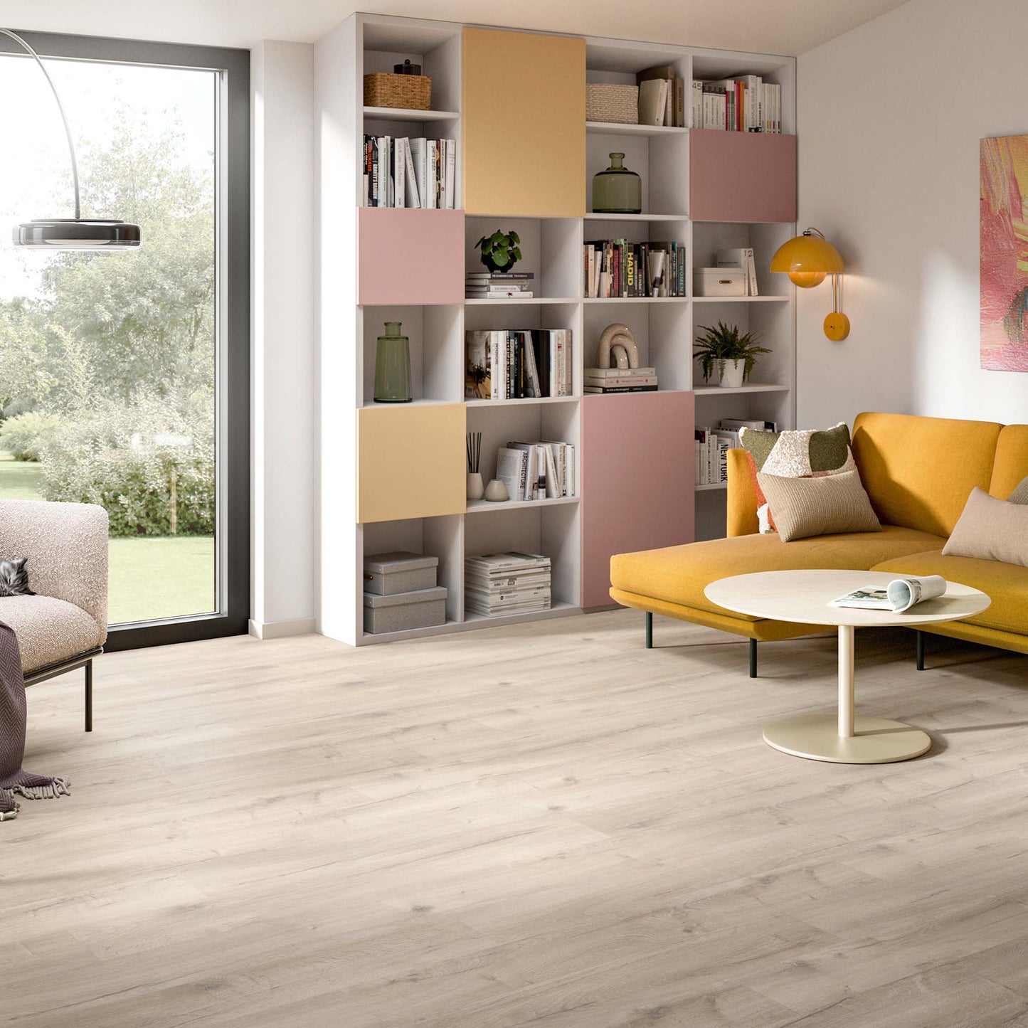 Light Creme Oak - Wood Essence Water Resistant 8mm Laminate Sample