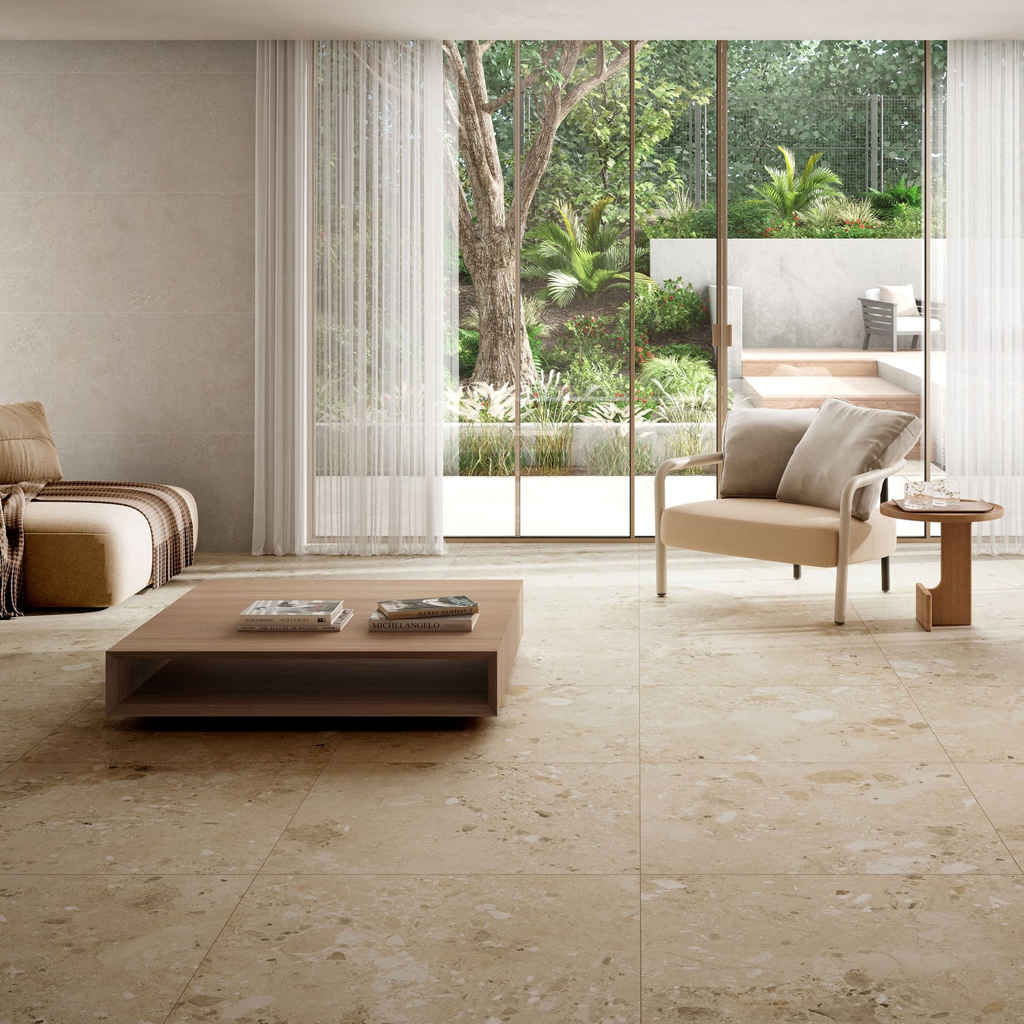 Beige Matt - Terazzia Smooth Porcelain Wall & Floor Tile