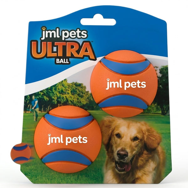 JMLPets Small High-Bounce Rubber Fetch Balls