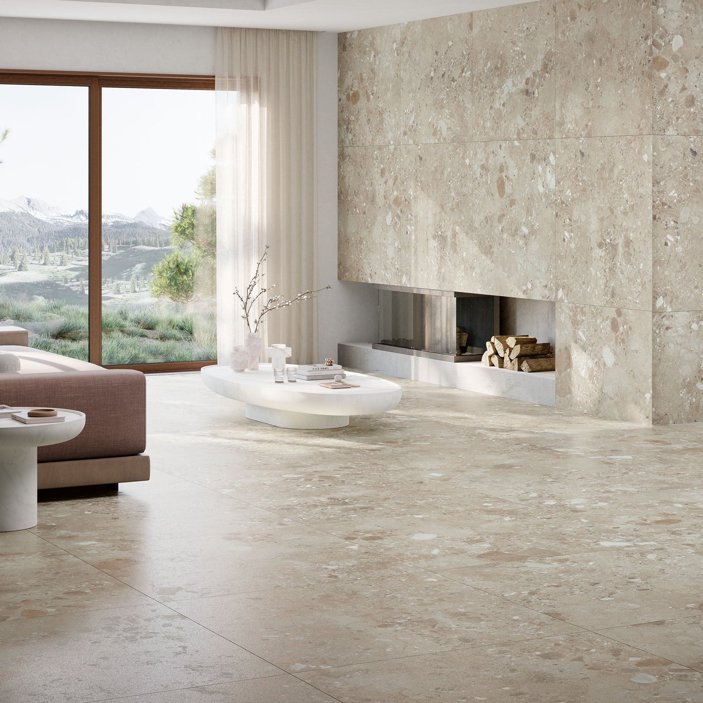 Natural Matt - Terazzia Smooth Porcelain Wall & Floor Tile Sample