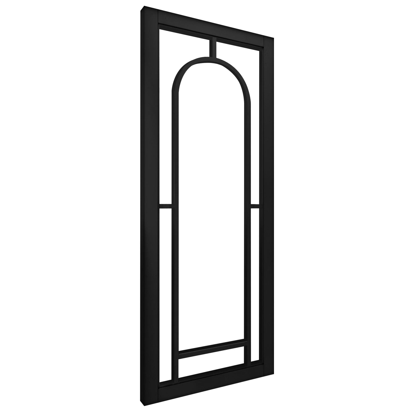 B-Grade Jet Black Internal Fully Finished 6 Light Arch Industrial Studio Door