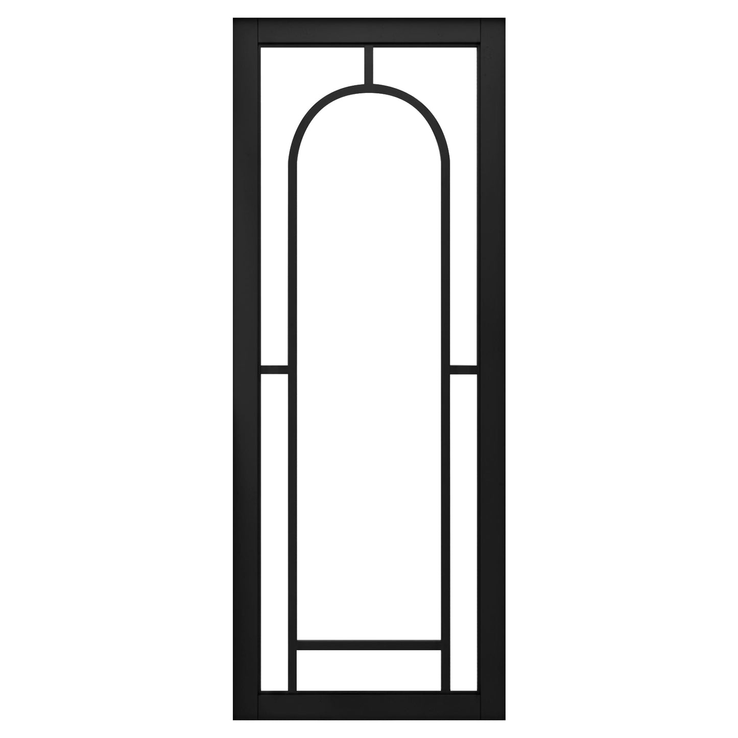 B-Grade Jet Black Internal Fully Finished 6 Light Arch Industrial Studio Door