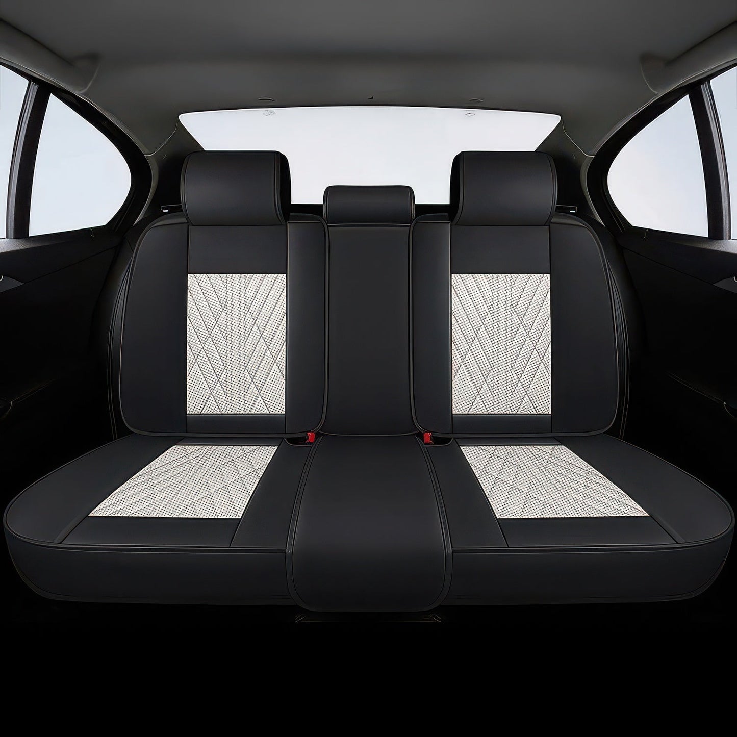 Beige & Black Seat Covers