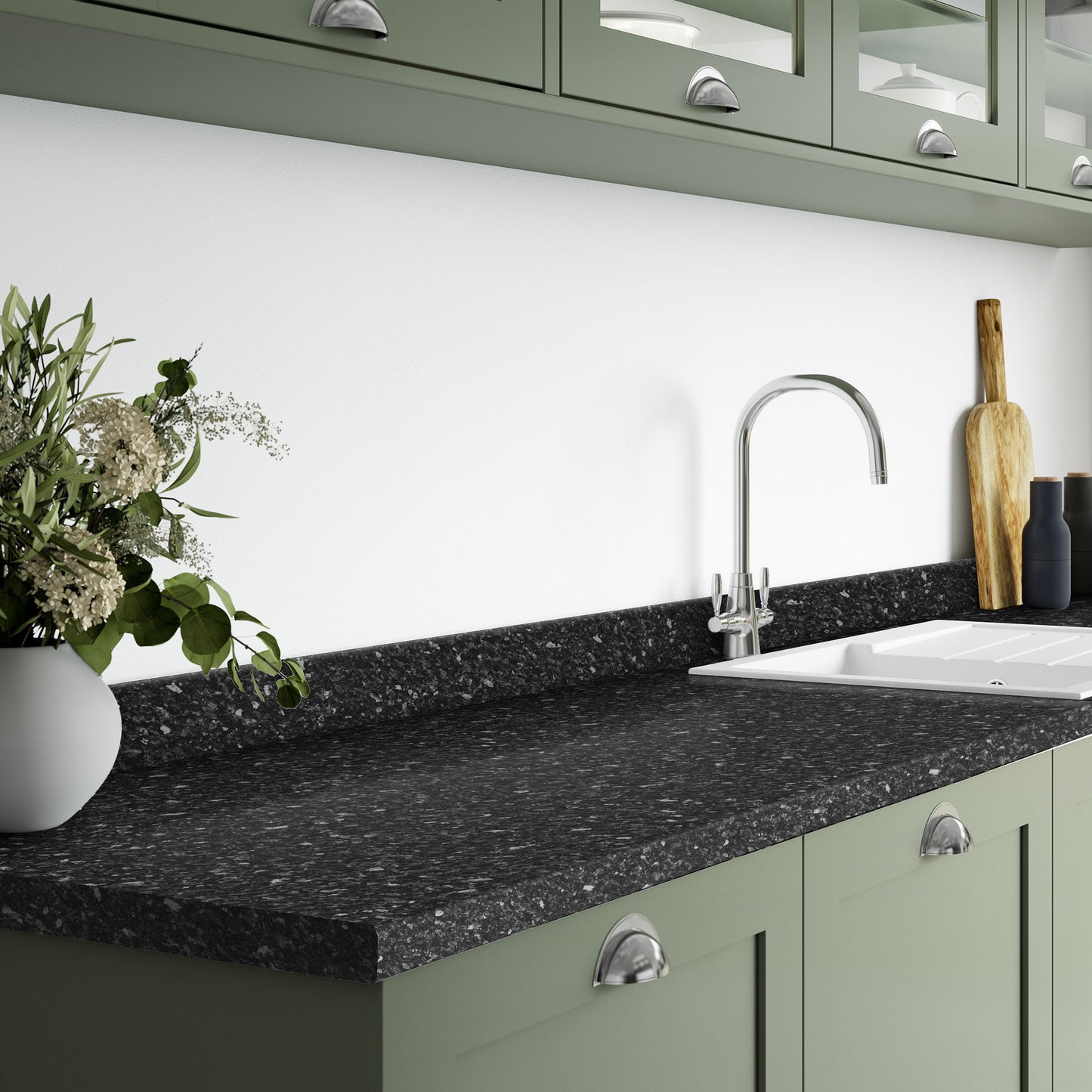 Black slate - Matt Worktop Sample (WT38RD-4)