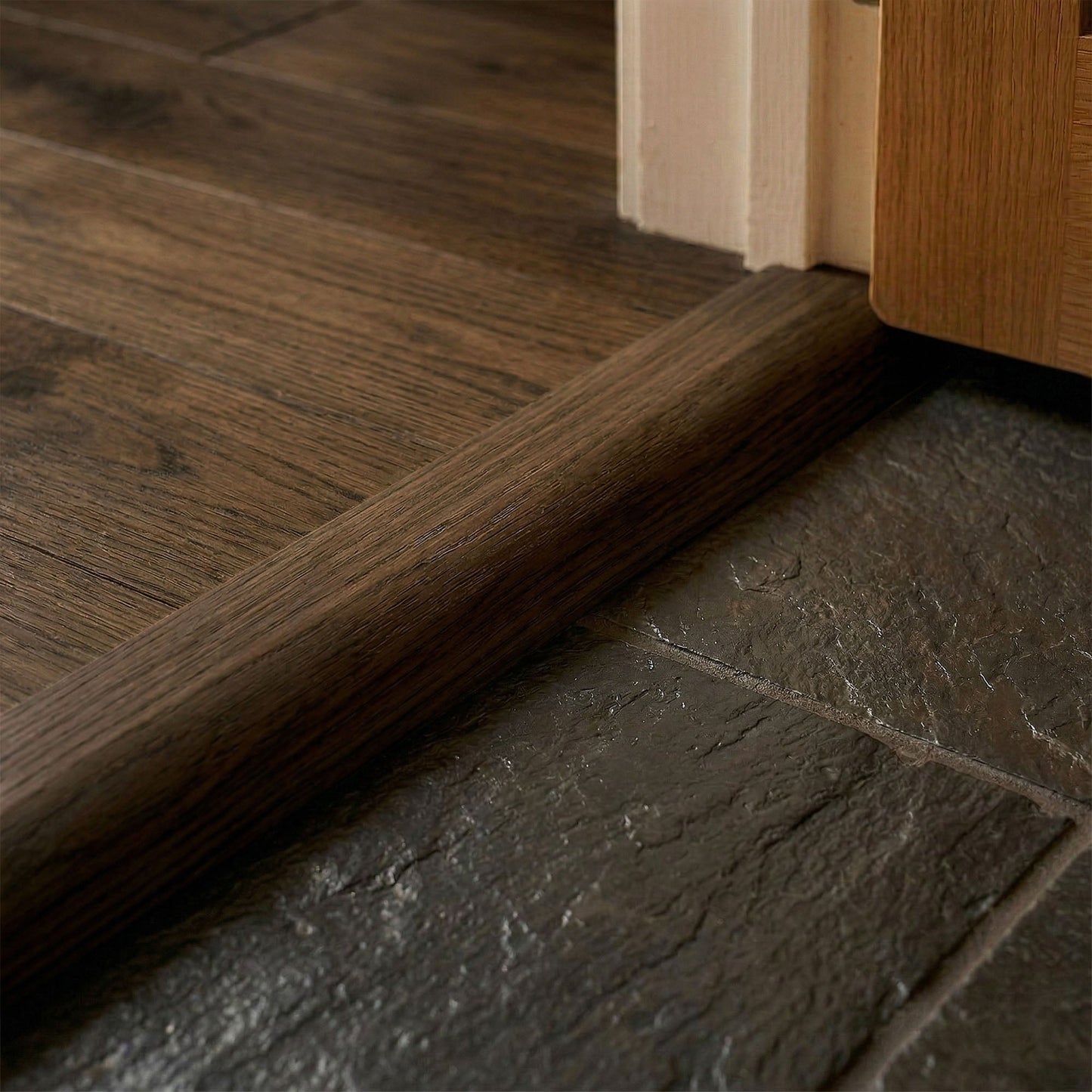 Dark Oak Ramp Adapting Profile Door Bar 990mm