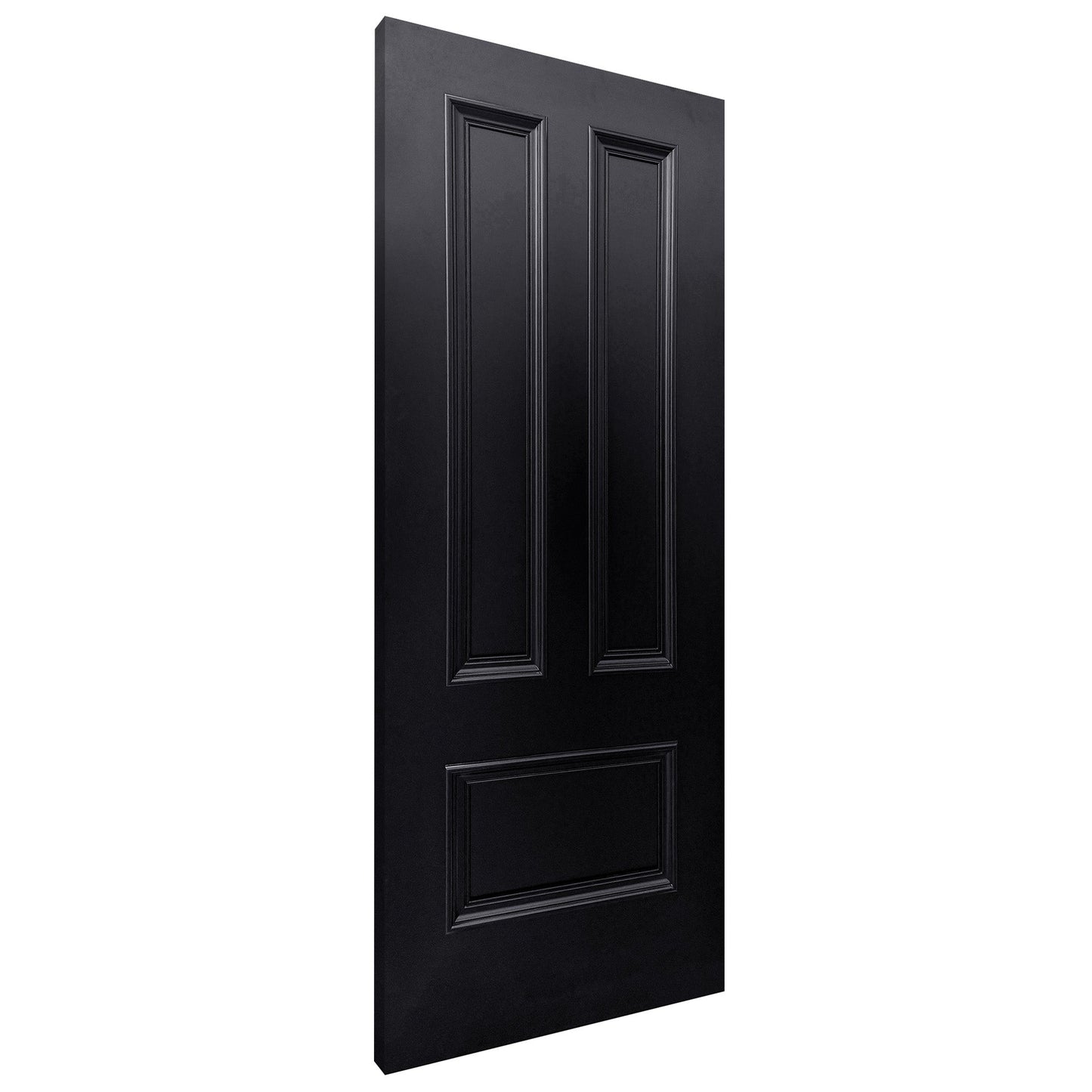 Jet Black Internal Fully Finished Belgravia 3 Panel Fire Door