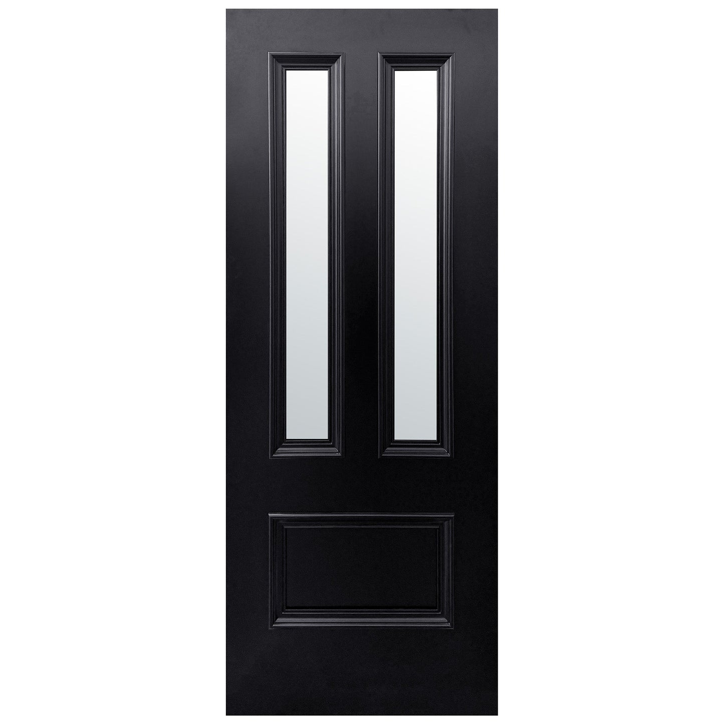 Jet Black Internal Fully Finished Clear Glass Belgravia 3 Panel Door